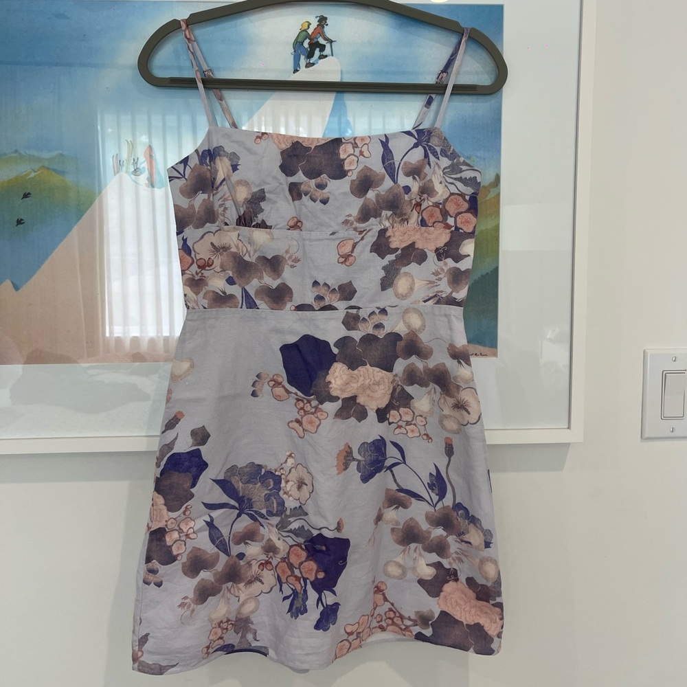 Aritzia Sunday Best Lilac Purple Flower Dress